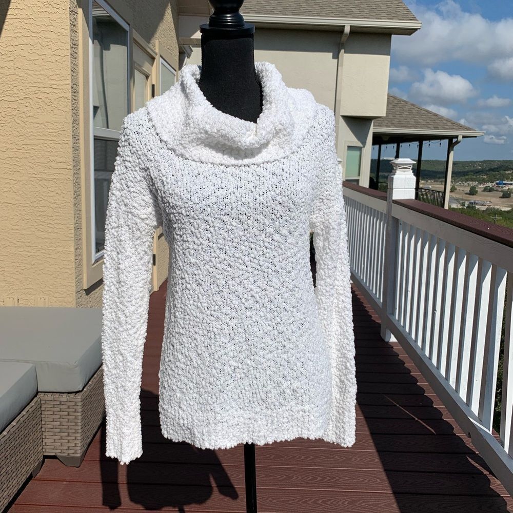 Pink Republic White Cowl Neck Sweater